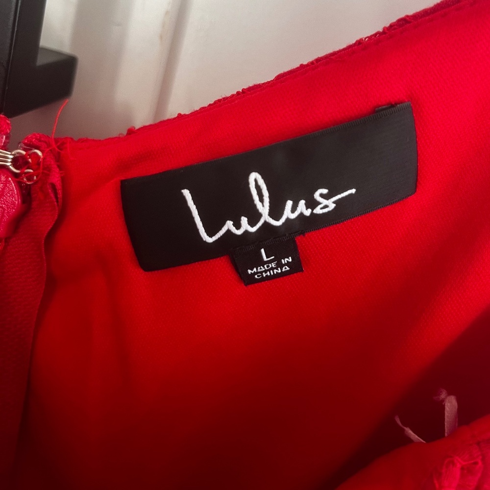 Lulus Caterina Red Lace Maxi Dress - Picture 4 of 5